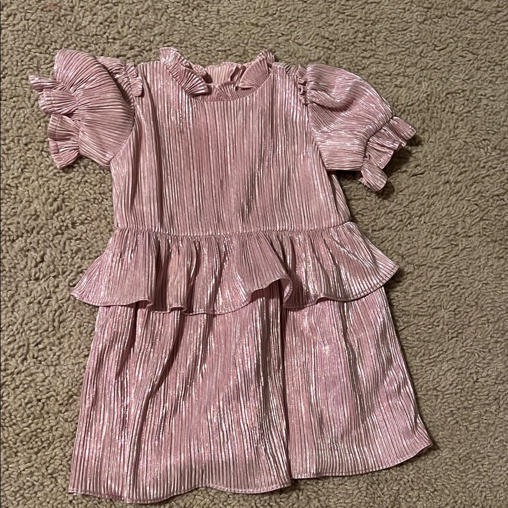 Pink Ruffled Kids Dress
